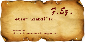 Fetzer Szebáld névjegykártya
